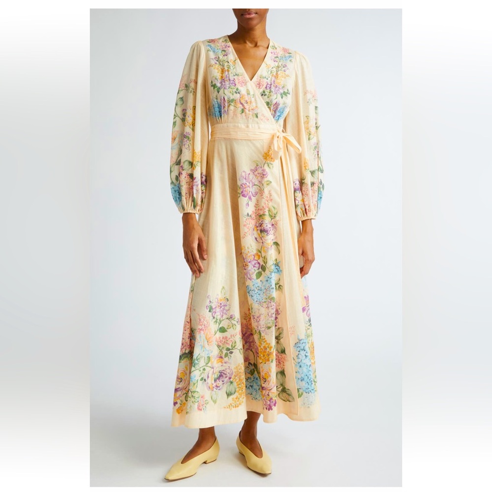 Zimmermann Halliday Floral Wrap Maxi Dress